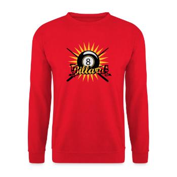 Billardkugel - Unisex Pullover - Rot - Vorne - Alina (178cm) & Michal (187cm)