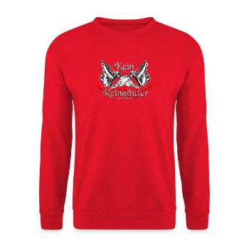 Kein Reinhäuter - Unisex Pullover - Rot - Vorne - Alina (178cm) & Michal (187cm)