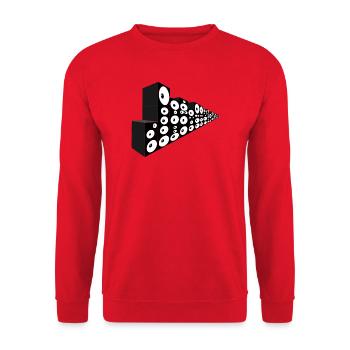 Infinite Sound Wall - Unisex Sweatshirt - red - Front - Alina (178cm) & Michal (187cm)