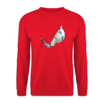 sailing - Sweat-shirt Unisexe - rouge - Devant - Alina (178cm) & Michal (187cm)