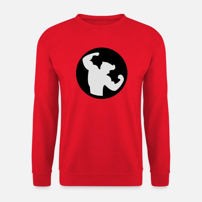 Bodybuilding Muskelprotz 2farbig - Unisex Pullover - Rot