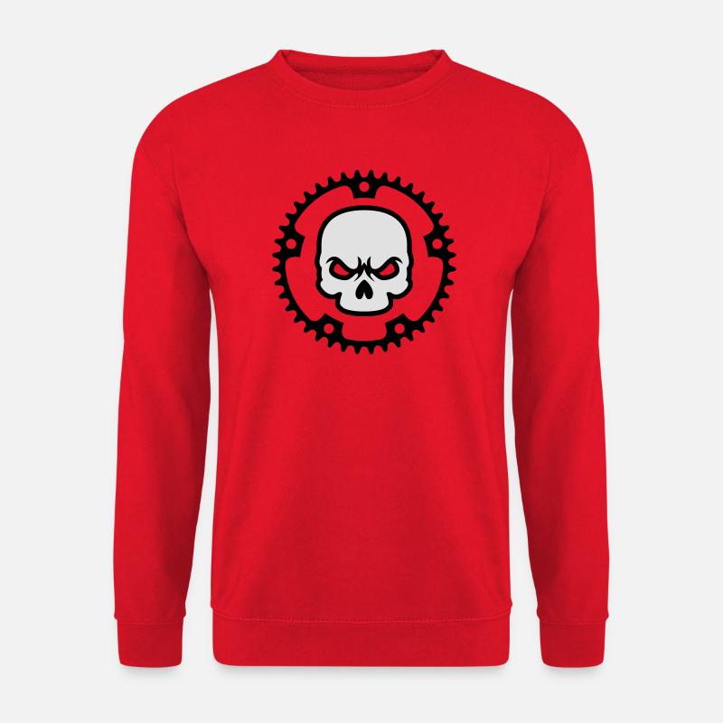 Fahrrad Totenkopf - Unisex Pullover - Rot