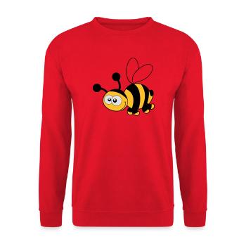 Biene - Bienchen - Sumis - Unisex Pullover - Rot - Vorne - Alina (178cm) & Michal (187cm)