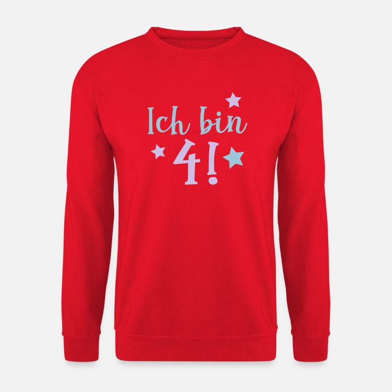 ich bin 4! - Unisex Pullover - Rot