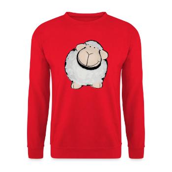 mouton - Sweat-shirt Unisexe - rouge - Devant - Alina (178cm) & Michal (187cm)