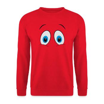 yeux - Sweat-shirt Unisexe - rouge - Devant - Alina (178cm) & Michal (187cm)