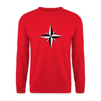 Kompass - Unisex Pullover - Rot - Vorne - Alina (178cm) & Michal (187cm)