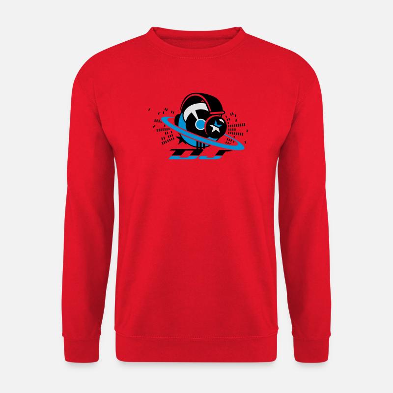 DJ- Plattenpult mit Kopfhörer und Equalizer - Unisex Pullover - Rot