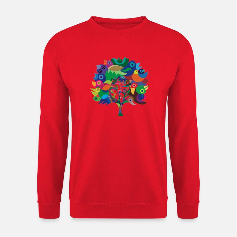 Overbirded Tree - Unisex Sweatshirt - red