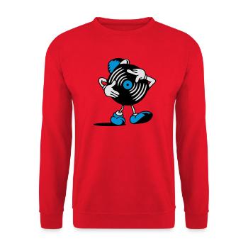 DISQUE VINYLE - Sweat-shirt Unisexe - rouge - Devant - Alina (178cm) & Michal (187cm)