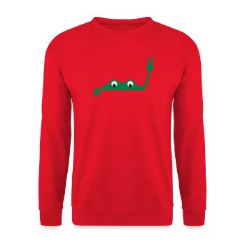 Frog face - Sweat-shirt Unisexe - rouge - Devant - Alina (178cm) & Michal (187cm)