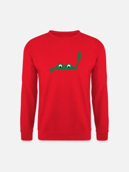 Frog face - Unisex Sweatshirt - red