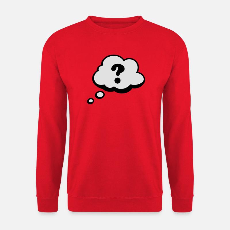 Comic speech bubble question mark - Unisex Sweatshirt - red