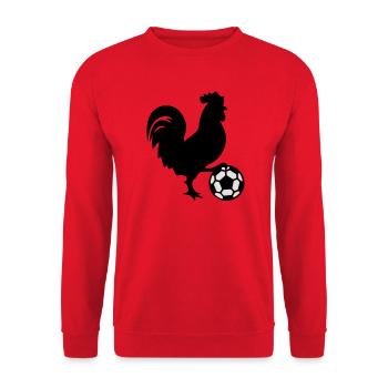 France soccer cock - Unisex Sweatshirt - red - Front - Alina (178cm) & Michal (187cm)