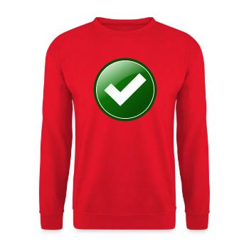 Approved - Unisex Sweatshirt - red - Front - Alina (178cm) & Michal (187cm)