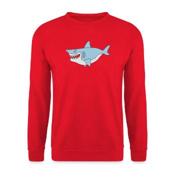 Shark smile - Unisex Sweatshirt - red - Front - Alina (178cm) & Michal (187cm)