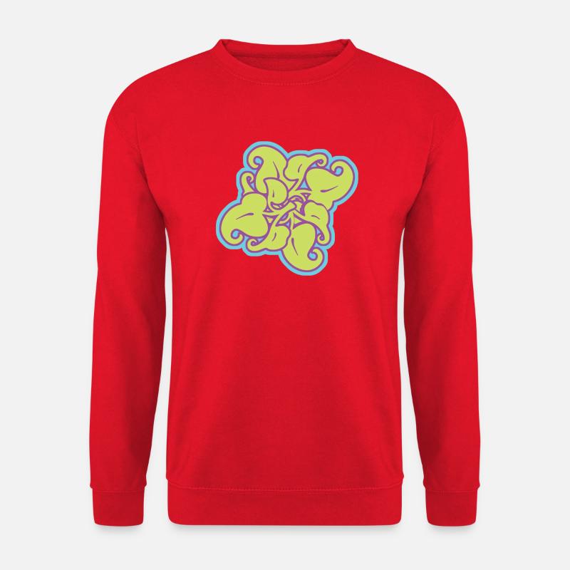 Mandala Artisches Muster in Limette - Unisex Pullover - Rot
