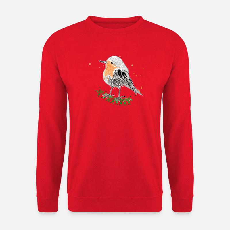 Rotkehlchen - Unisex Pullover - Rot