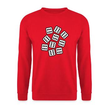 Dice - 60 ans d'anniversaire - Sweat-shirt Unisexe - rouge - Devant - Alina (178cm) & Michal (187cm)