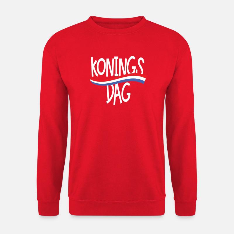 King's day with flag white - Unisex Sweatshirt - red