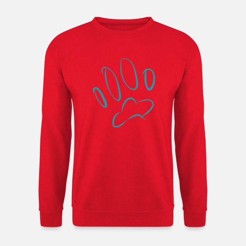 Fussprint Fussabruck Hund - Unisex Pullover - Rot