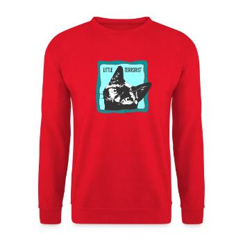 Portrait de chat avec slogans - Sweat-shirt Unisexe - rouge - Devant - Alina (178cm) & Michal (187cm)