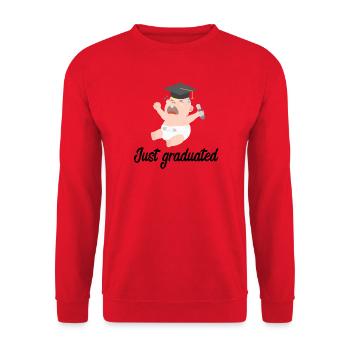Just Graduated - Unisex Sweatshirt - red - Front - Alina (178cm) & Michal (187cm)