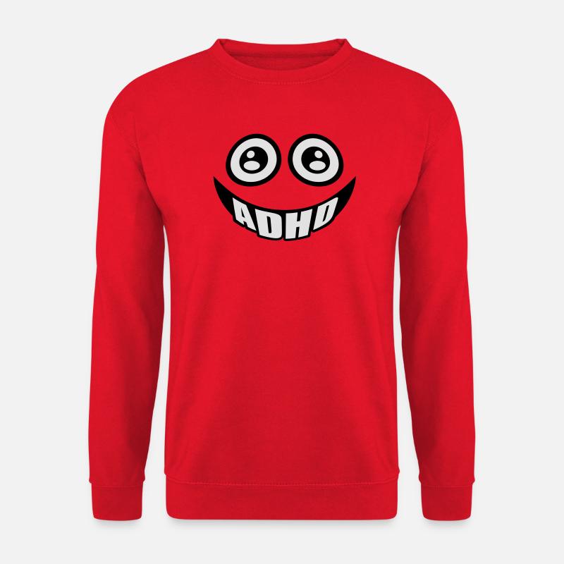 ADHD Smiley - Unisex Pullover - Rot