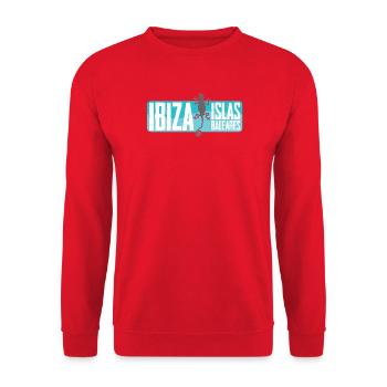 Ibiza Insel Vektor Design - Unisex Pullover - Rot - Vorne - Alina (178cm) & Michal (187cm)
