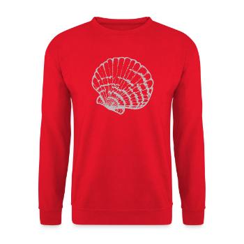 Mussel Shell Line Study - Unisex Sweatshirt - red - Front - Alina (178cm) & Michal (187cm)