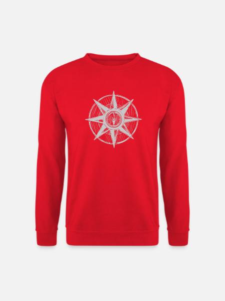Nordstern Kompass Design - Unisex Pullover - Rot