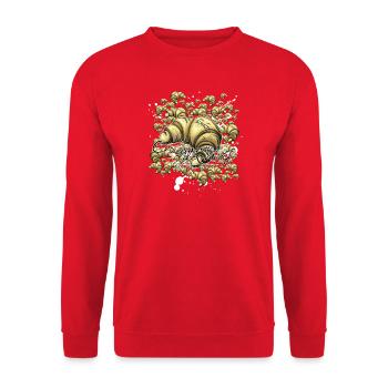 croissants- dix-neuf - Unisex Pullover - Rot - Vorne - Alina (178cm) & Michal (187cm)