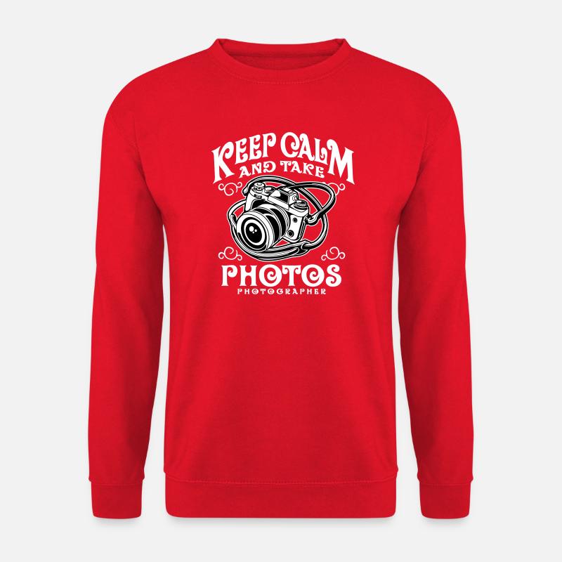Keep Calm and take photos - Unisex Pullover - Rot