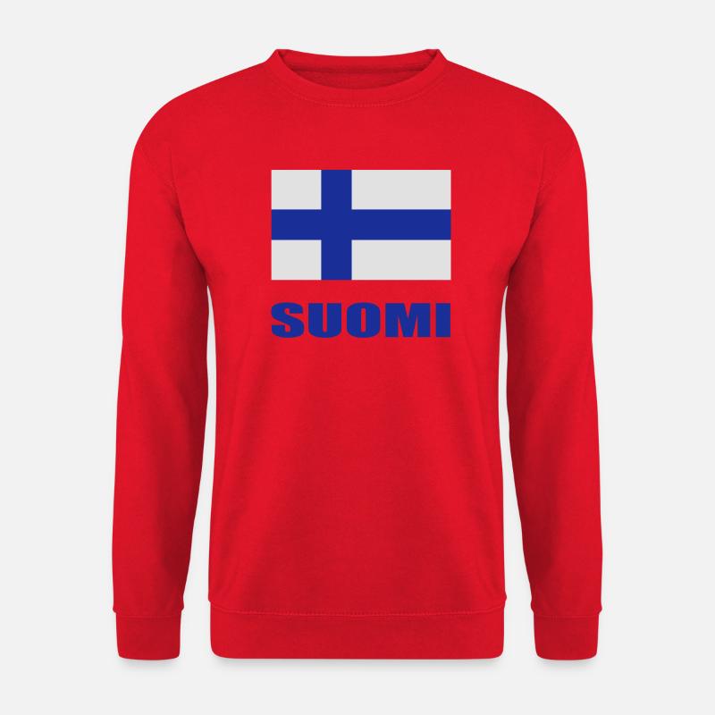 Finnische Flagge - Unisex Pullover - Rot