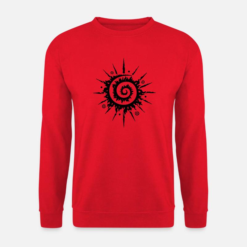 Mittsommer Sonne, Feuerrad - Unisex Pullover - Rot