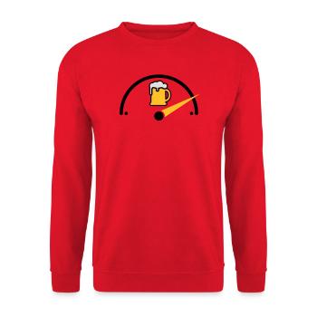 Bier voll - Unisex Pullover - Rot - Vorne - Alina (178cm) & Michal (187cm)