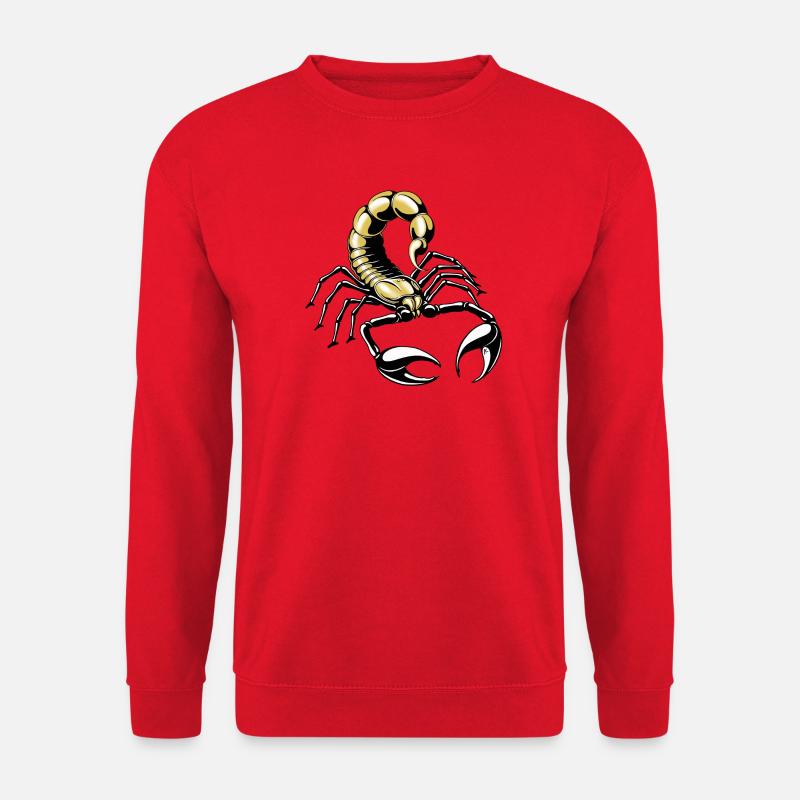skorpion - gold - gelb - Unisex Pullover - Rot