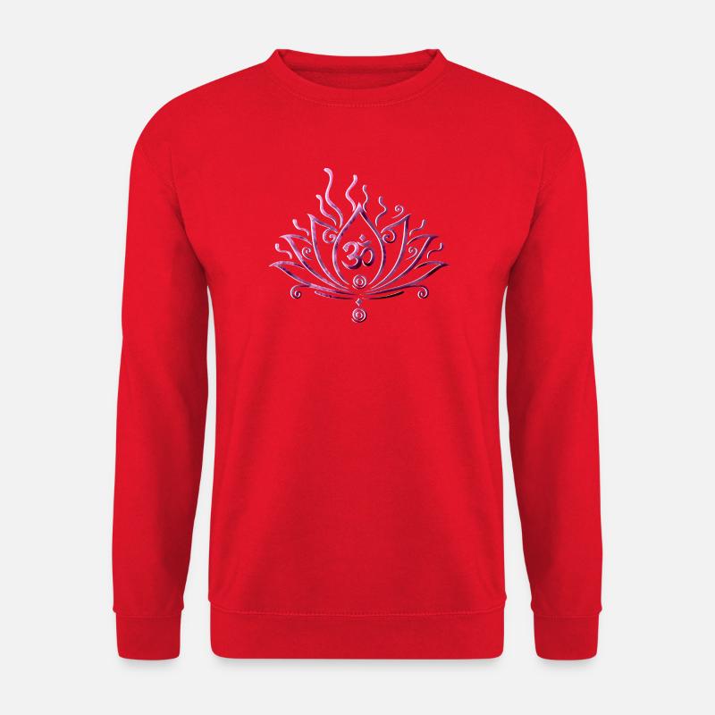 Lotusblume Om Symbol Yoga Lotus Lila - Unisex Pullover - Rot