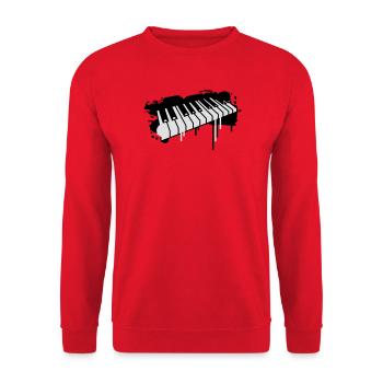 Un graffiti clavier - Sweat-shirt Unisexe - rouge - Devant - Alina (178cm) & Michal (187cm)