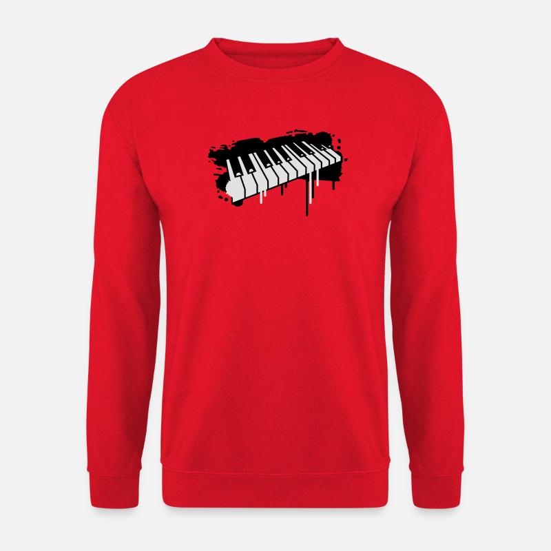 Klaviertasten Graffiti - Unisex Pullover - Rot