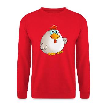 sweet hen - Unisex Sweatshirt - red - Front - Alina (178cm) & Michal (187cm)
