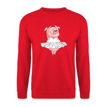 Ballett lustig - Unisex Pullover - Rot - Vorne - Alina (178cm) & Michal (187cm)