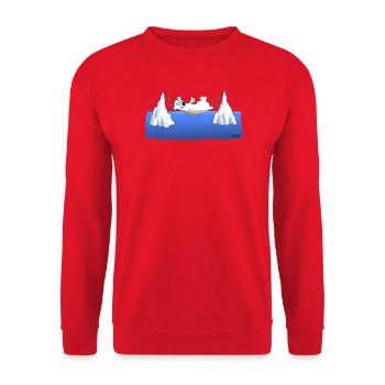 Eisberg Chillen - Unisex Pullover - Rot - Vorne - Alina (178cm) & Michal (187cm)