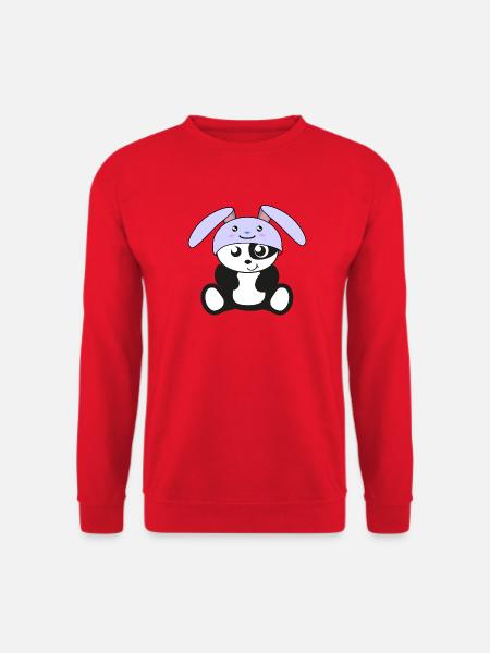 Panda im Hasenkostüm, zur Geburt, für Kinder, Baby - Unisex Pullover - Rot