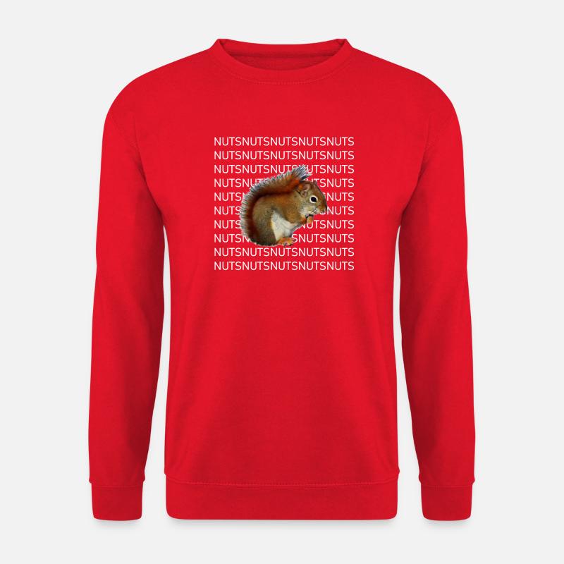 Eichhhörnchen Foto Nüsse Baum Wald Tier Geschenk - Unisex Pullover - Rot