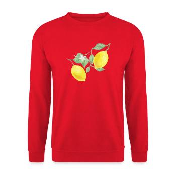Zitronen - Unisex Pullover - Rot - Vorne - Alina (178cm) & Michal (187cm)