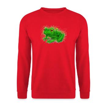 Grass Frog - Unisex Sweatshirt - red - Front - Alina (178cm) & Michal (187cm)