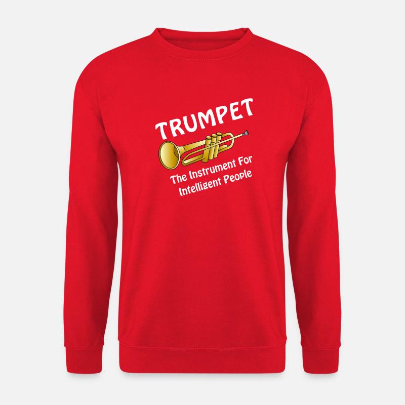 Intelligenter Trompetenweißtext - Unisex Pullover - Rot