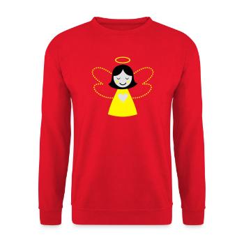 engel weihnachten weihnachtsengel - Unisex Pullover - Rot - Vorne - Alina (178cm) & Michal (187cm)