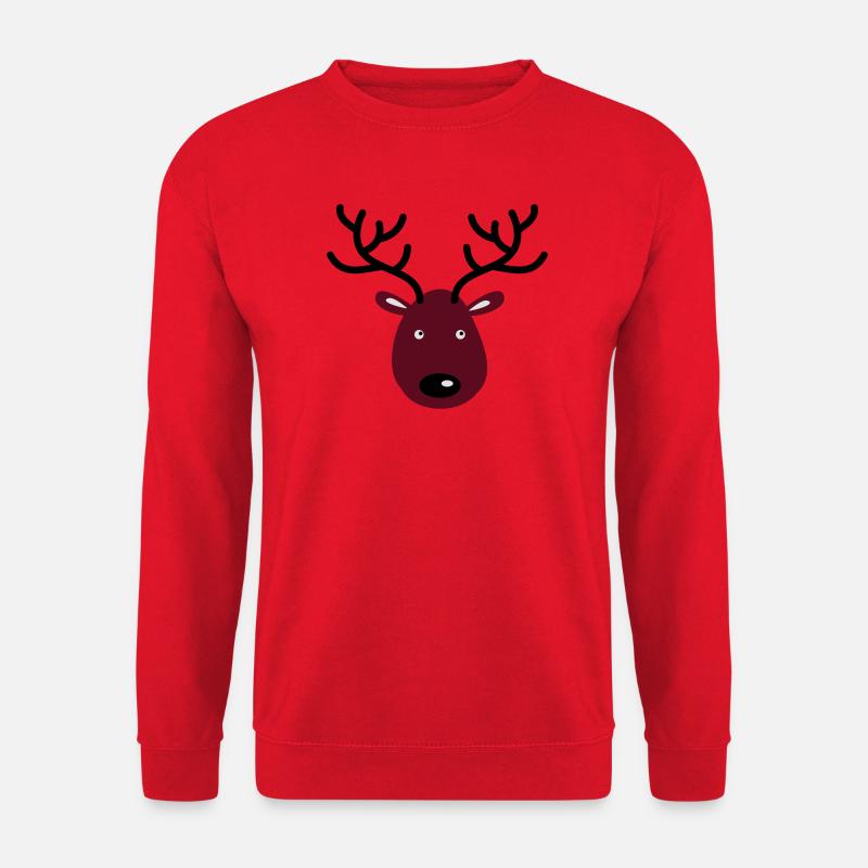 rentier hirsch tier - Unisex Pullover - Rot